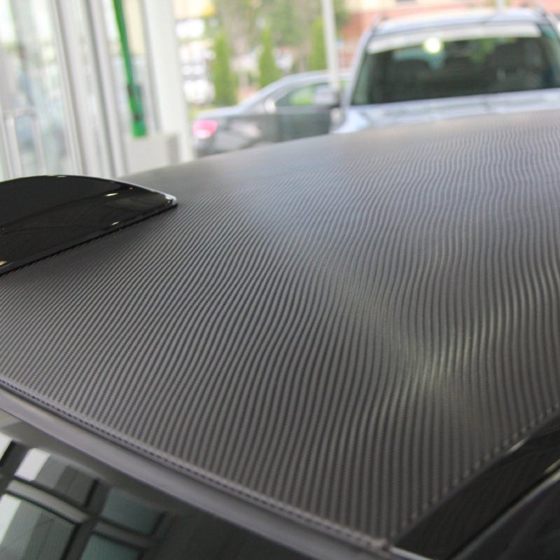 LZLRUN 3D Carbon Fiber Vinyl Wrap - Outdoor Rated for Automotive Use - 12 inches x 60 inches Contain Knife and Hand Tool (Black) - Image 4